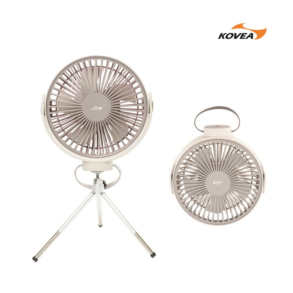 KOVEA TRIVET FAN7" Wireless Hanging Fan | 4000mAh Battery | Tripod Stand | 4-Speed | 360° Adjustable Air Circulator